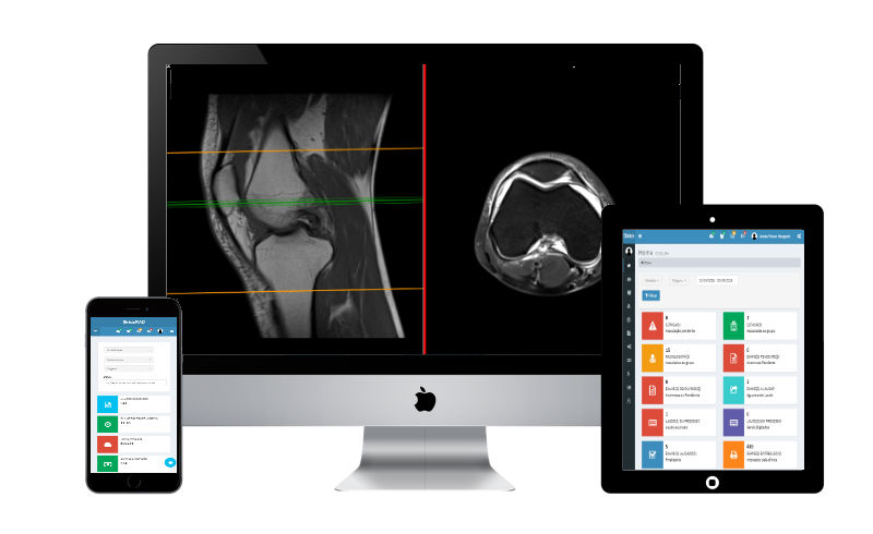 Telas transmitindo funcionalidades da siriusRAD