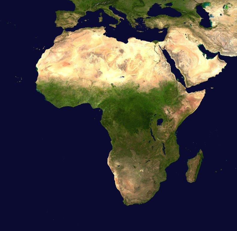 Mapa geografico da África